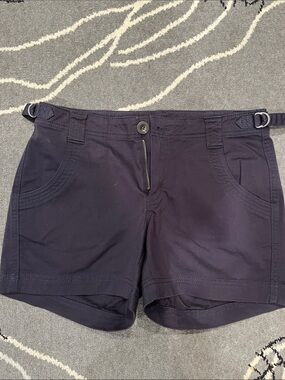 Athleta Navy Blue Casual Shorts with Side Buckles